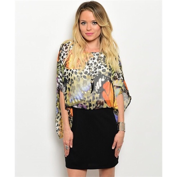 🆕Black-multi colored dress - Picture 2 of 4